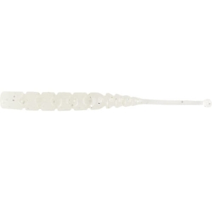 MUSTAD Aji Worm Plu-Plu White Glow Glitter 5 cm 15 ks.