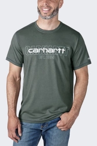 Carhartt Force Midweight Logo Tričko Carbon S