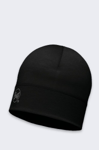 Buff Merino Wool 1 Layer Solid čepice Black