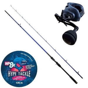 Hype Tackle H2 2.51m 130g 2cz set + Kraken T300 Multiplikátor + Hype Tackle WP8 Blue 0.32mm, 25kg 135m