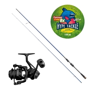 Sada Hype Tackle H2 MLF 2.70m 3-15g + naviják Kraken Black Pearl 4000 + Hype Tackle WP8 Green Fluo 0.11mm 6.8kg 135m FEC
