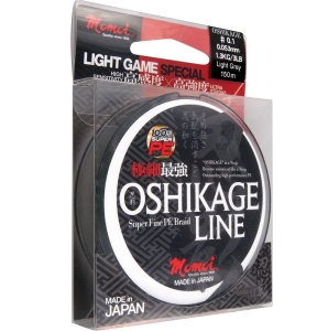 MOMOI Oshikage pletená šňůra 0.064mm/2kg 150m šedá