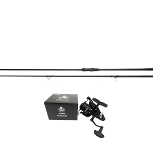 Zestaw Wędka Kraken Black Pearl Carp 12ft 360cm 3lbs 2cz + Kołowrotek Kraken Free Runner 4500 Wolny Bieg