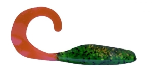 Bass Assassin 4" Curly Shad Fire Tiger 10ks