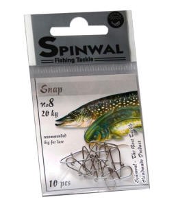 Spinwal karabinka s obratlíkem č.8 20kg 10ks.