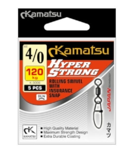 Otočná s pojistným kolíkem HYPER STRONG 2/0 70kg 5ks