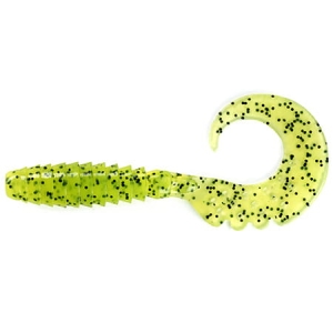 FishUP Fancy Grub 1" #055 Chartreuse/Black 12ks