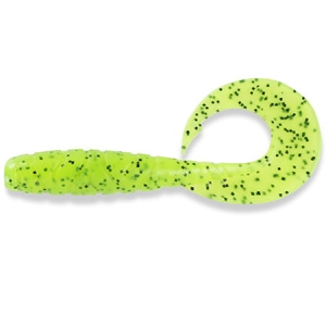FishUP Mighty Grub 3,5" #055 Chartreuse/Black 7ks
