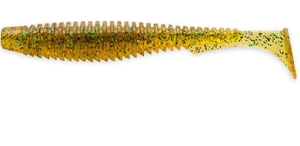 FishUP U-Shad 3,5" #036 - Karamelová/zelená a černá barva