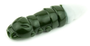 FishUP Pupa 1,5" #140 - Tmavě olivová/bílá8ks