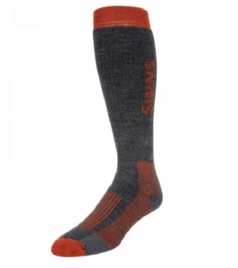 Ponožky Simms Merino OTC Midweight Carbon M