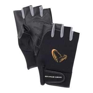 Savage Gear Neoprenové rukavice Half FingerČerná L