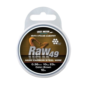 Savage Gear Raw 49 vlasec 0,54mm 23kg hnědý 10m