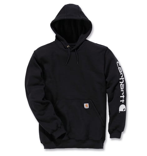 Bluza Carhartt Midweight Sleeve Logo Hood Black.jpg