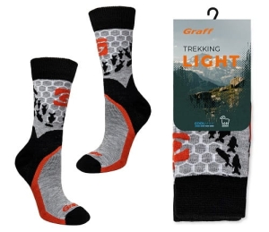 Ponožky Graff Merino wool Trekking Socks Light35-38
