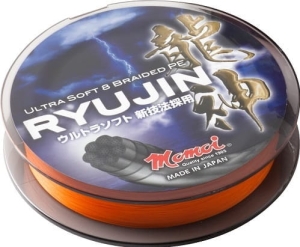 MOMOI Ryujin pletená šňůra 300m 0.10mm 9kg oranžová