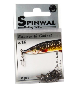 Spinwal č.16 karabina 10kg s otočným kloubem 10ks.